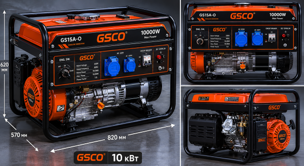 Бензиновый генератор GS14A-O,AIR COOLING, мощностью 10kw (открытый)
